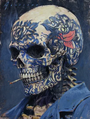 Skeleton Smoking