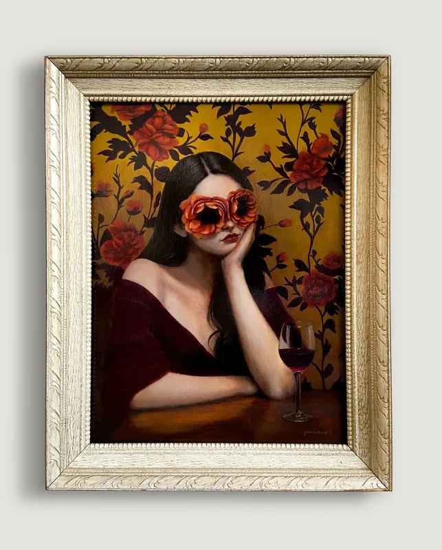 La fille au vin rouge